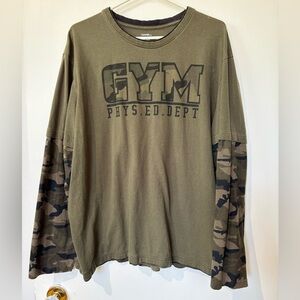 George Olive Camo Graphic Long Sleeve - Size XL